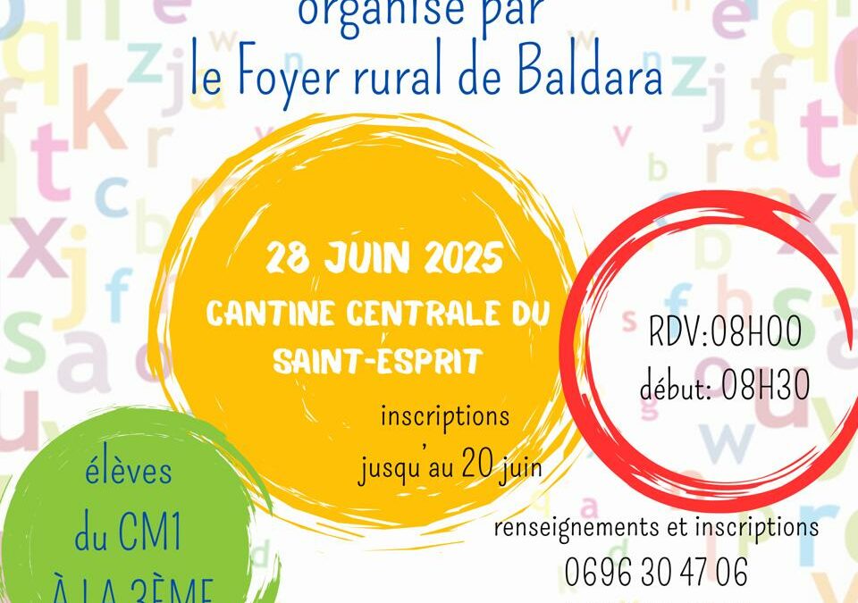FR BALDARA – La plume au bout des doigts (concours d’orthographe)