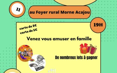 FR MORNE – ACAJOU – Soirée Bingo